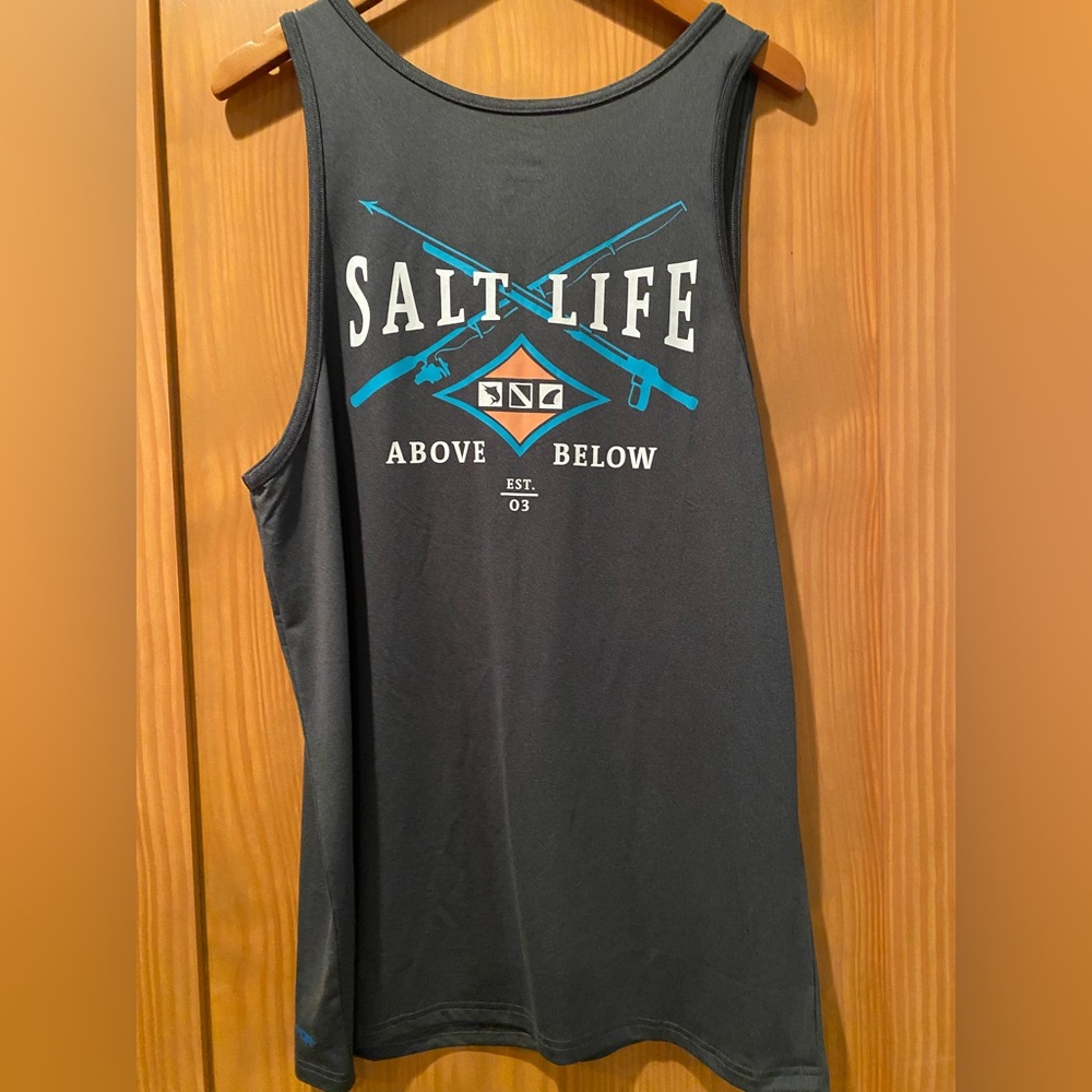 Men's Waterman Gray Above Below SLX  Drift Performance Tank Top NWT Size L